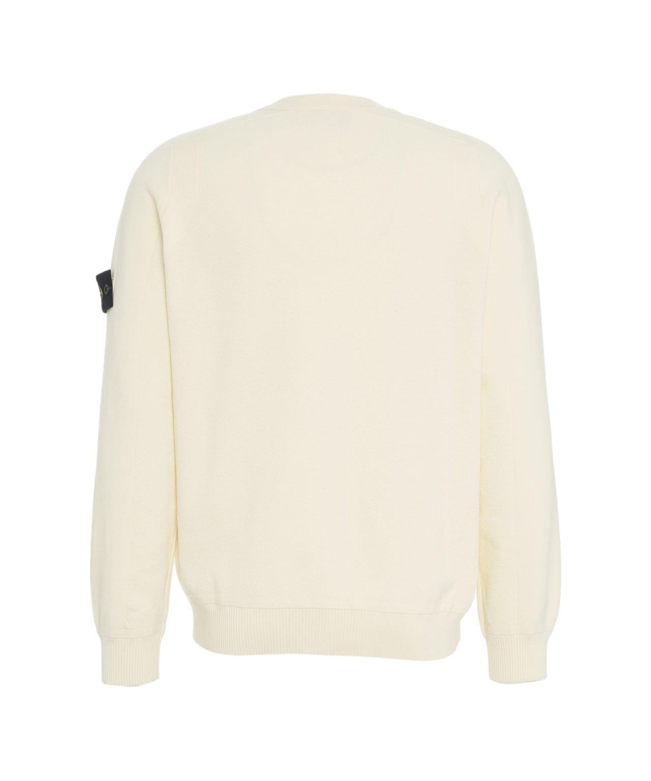 Knit sweater with removable logo Product Image