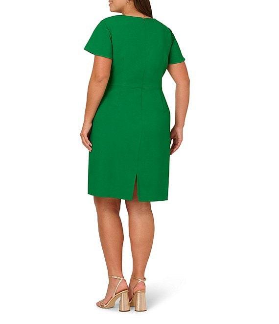 Adrianna Papell Plus Size Tie Front Sheath Dress Product Image