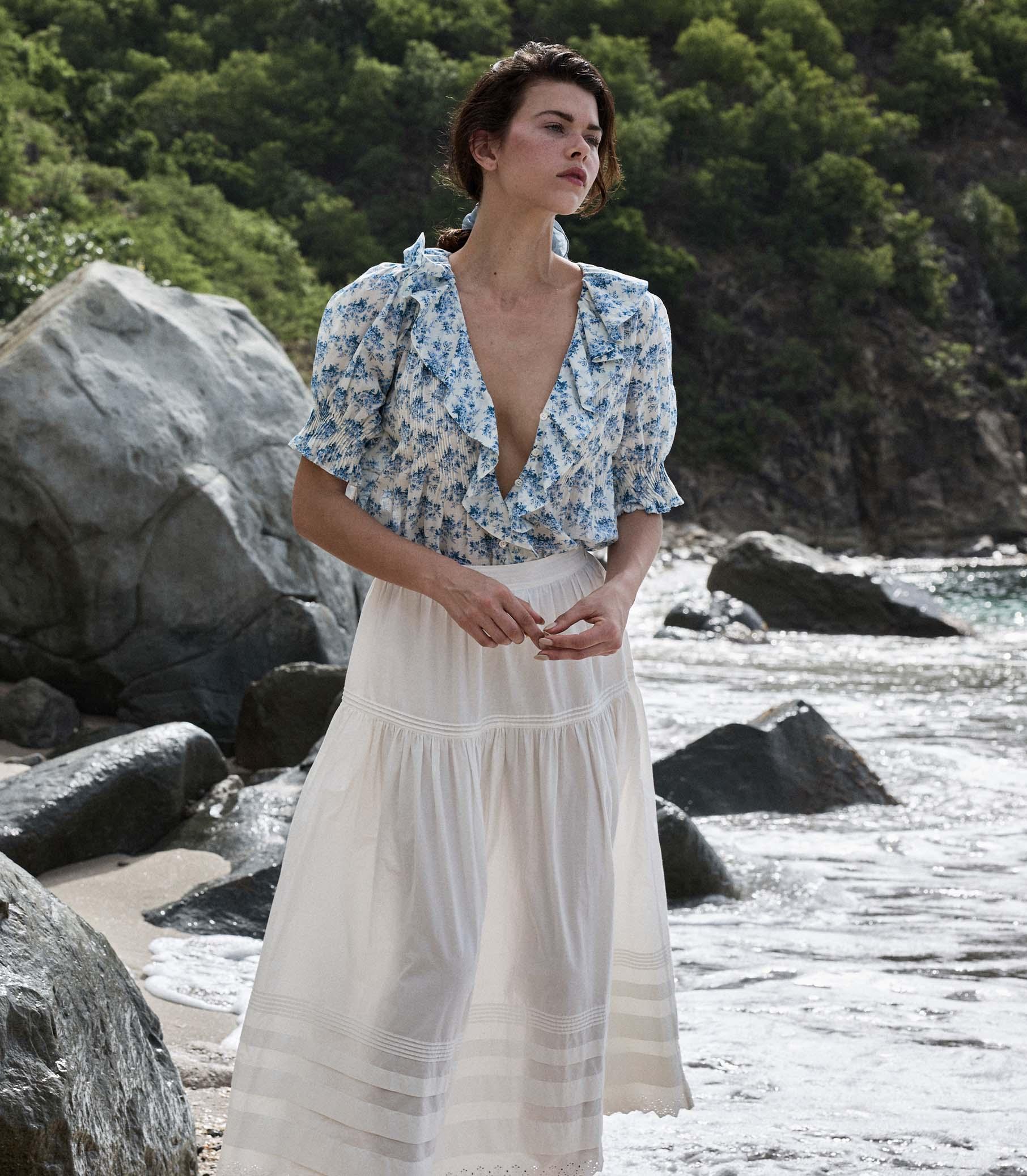 HENRI TOP -- BLEU ROSIER FLORAL Product Image