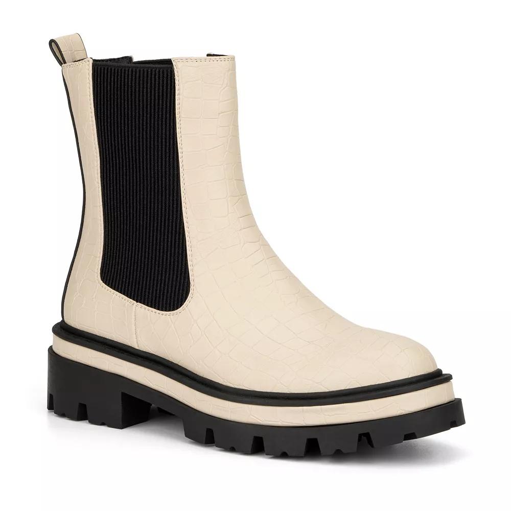 Torgeis Beau Women's Faux Croco Chelsea Boots, Size: 9, Beige Product Image