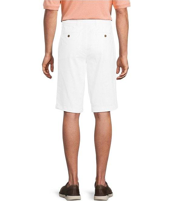 Roundtree & Yorke The Cloud Washed Classic Fit Flat Front 13#double; Chino Shorts Product Image
