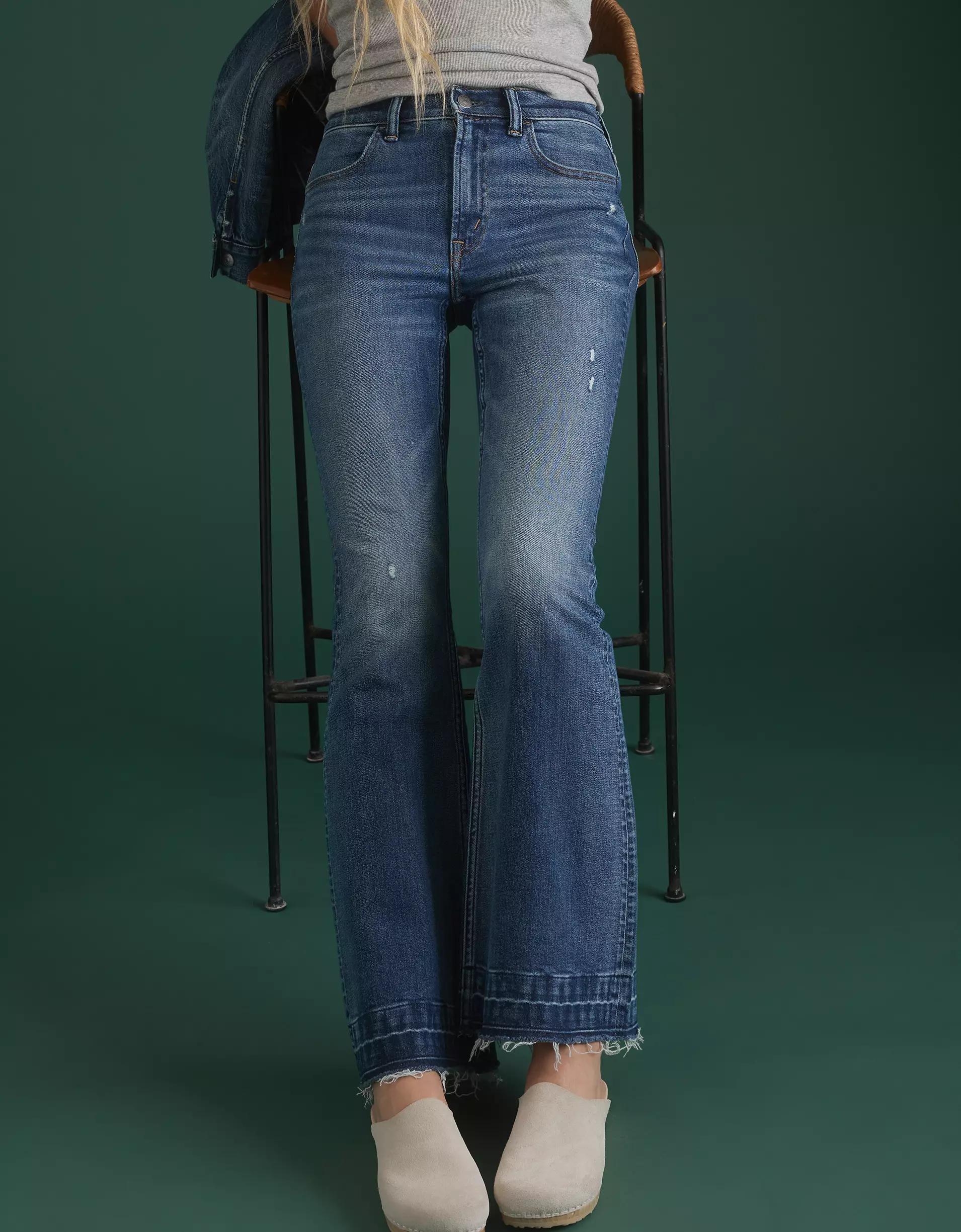 AE77 Premium High-Waisted Flare Jean Product Image