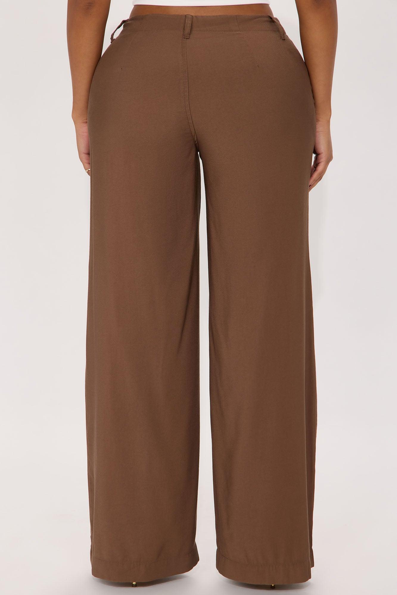 Harlow Wide Leg Trouser - Mocha Product Image