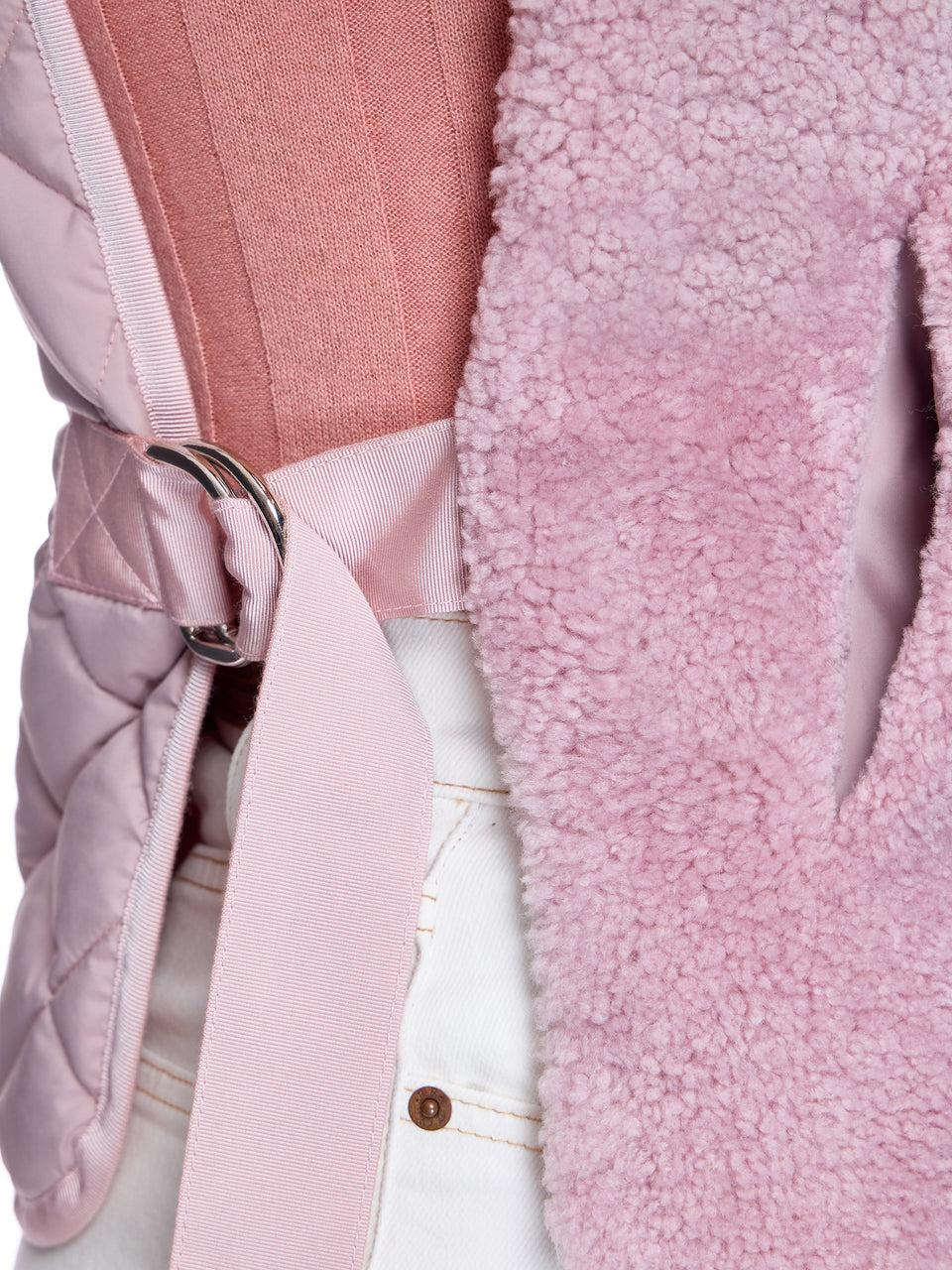 Shearling Lamb Vest with Poly Back Product Image