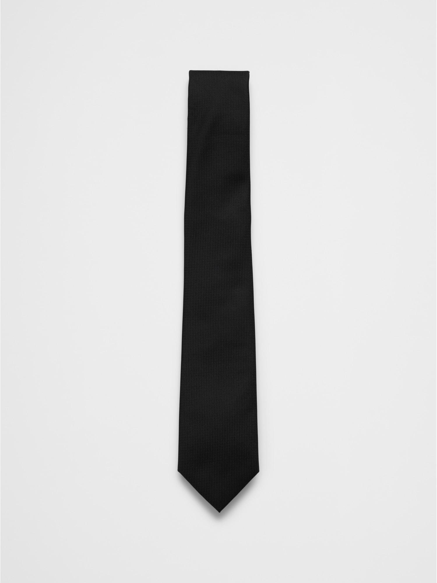Black Super Micro Square Textured Tie Product Image