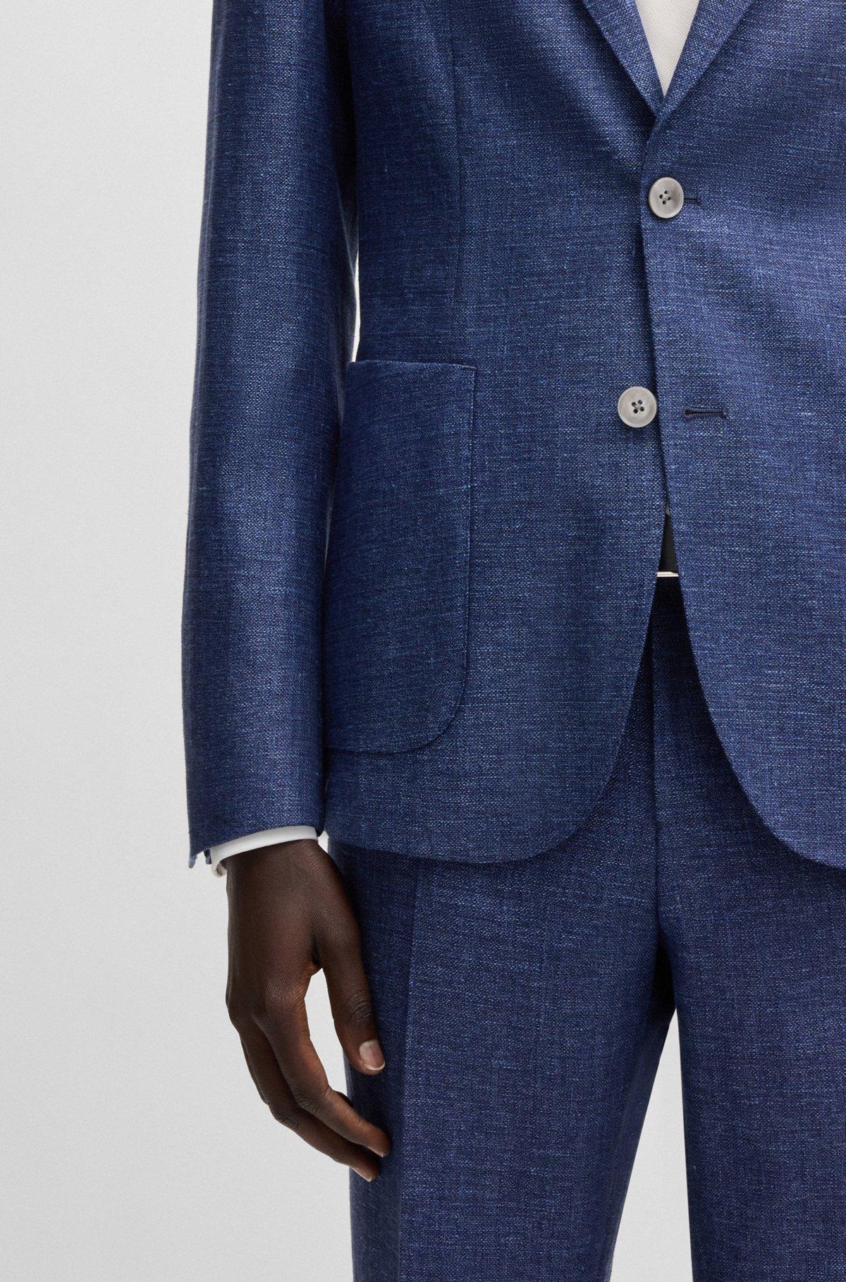 Slim-fit blazer in micro-patterned fabric Product Image