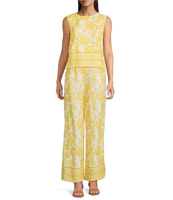 Alex Marie Coordinating Kit Floral Wide Leg Full Length Pants Product Image
