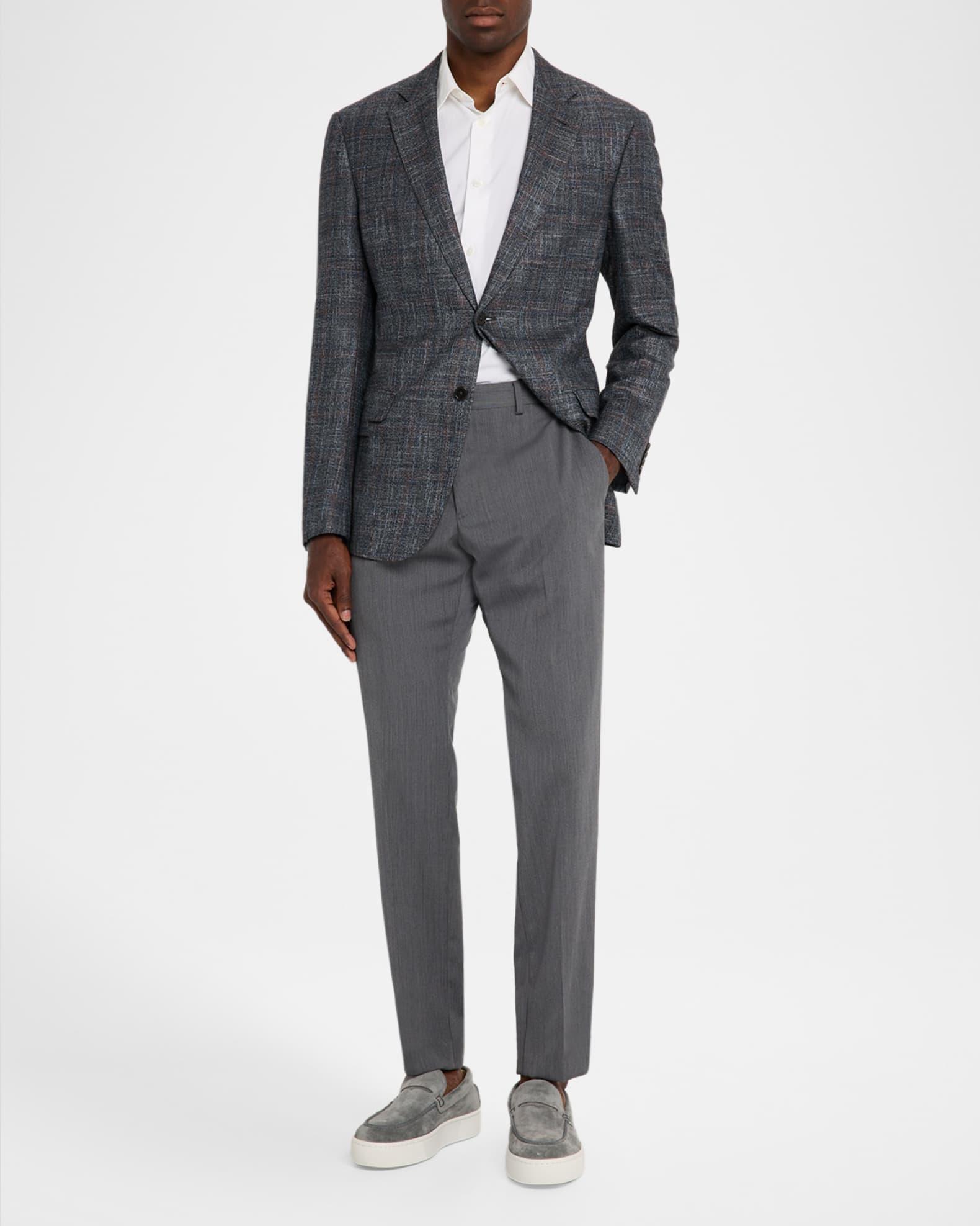 Men's Wool Tonal Stripe Trousers Product Image