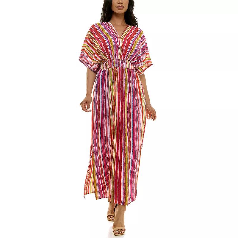 Women's Nina Leonard Goddesss Drape Maxi Dress,  Product Image