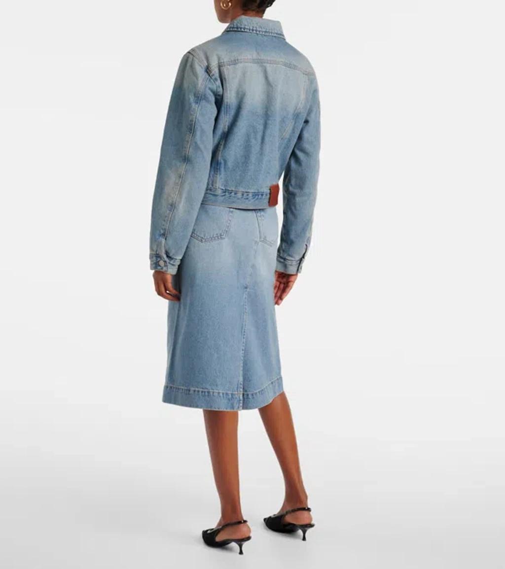 VICTORIA BECKHAM Padded Denim Jacket In Blue Product Image