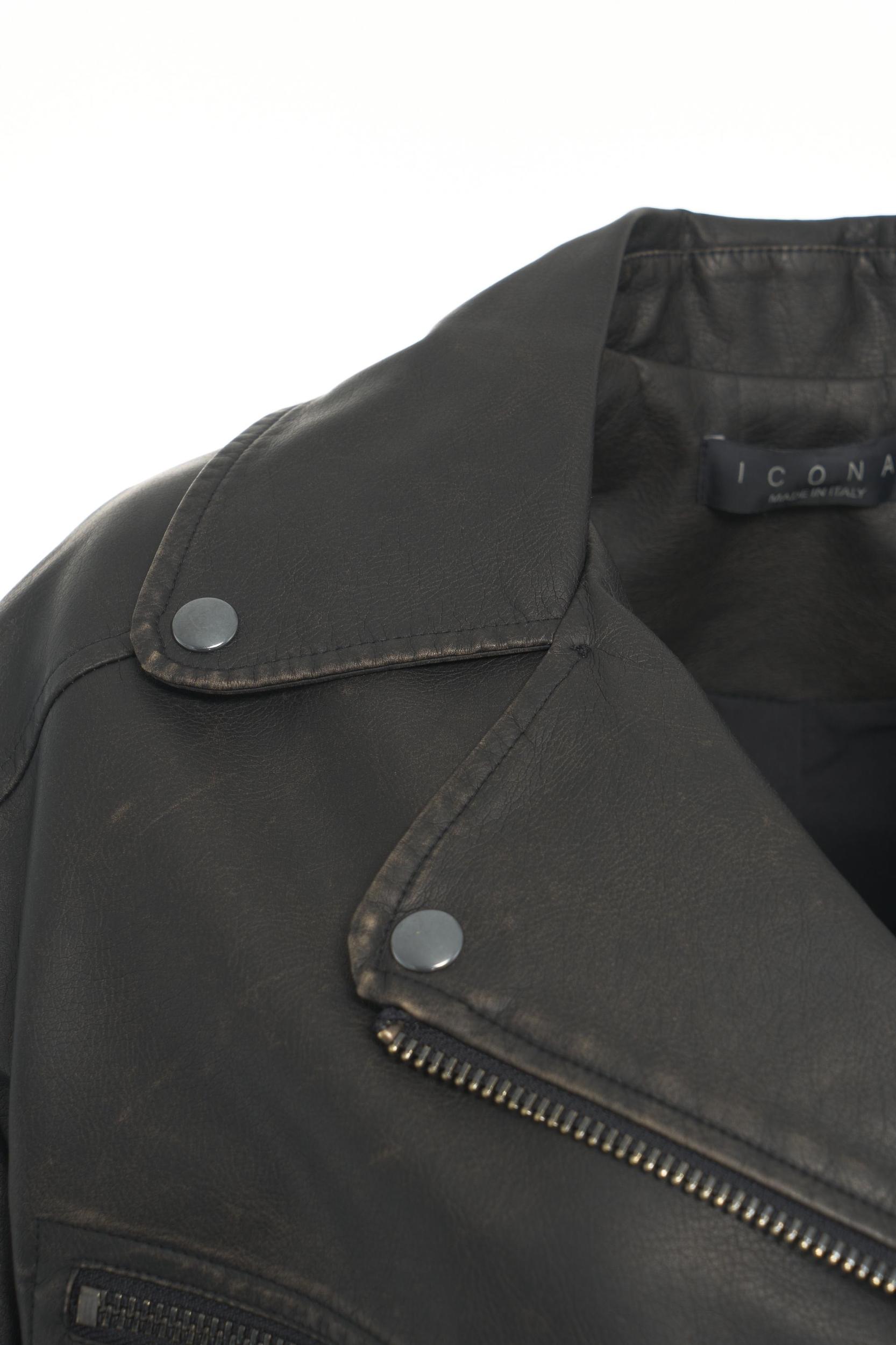 Faux leather biker jacket Product Image