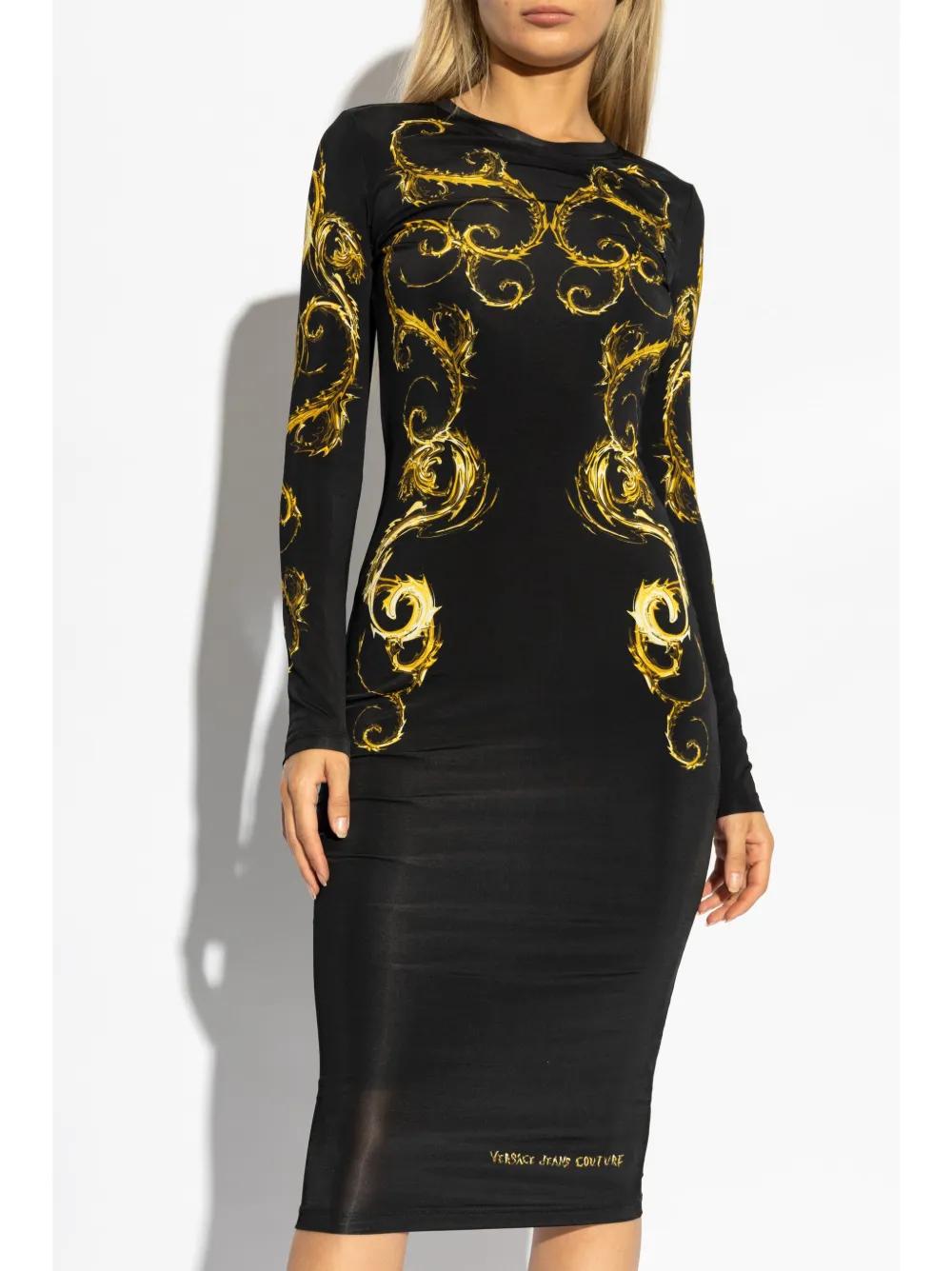 Watercolour Couture-print midi dress Product Image