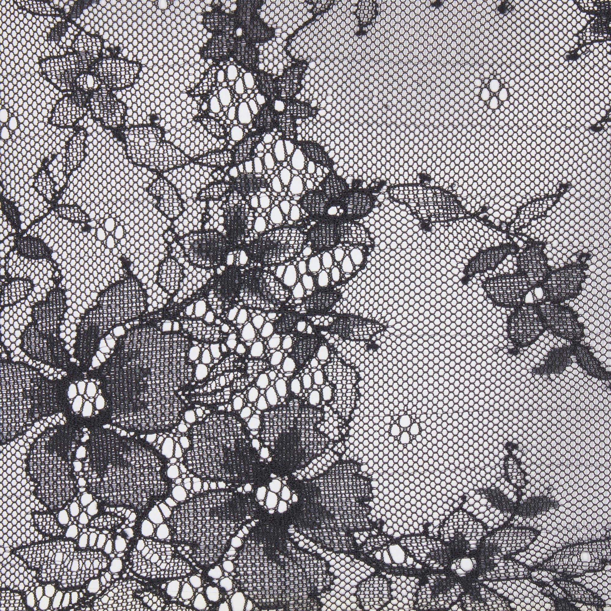 ULTRA FINE LACE PLUNGE CORSET | ONYX Product Image