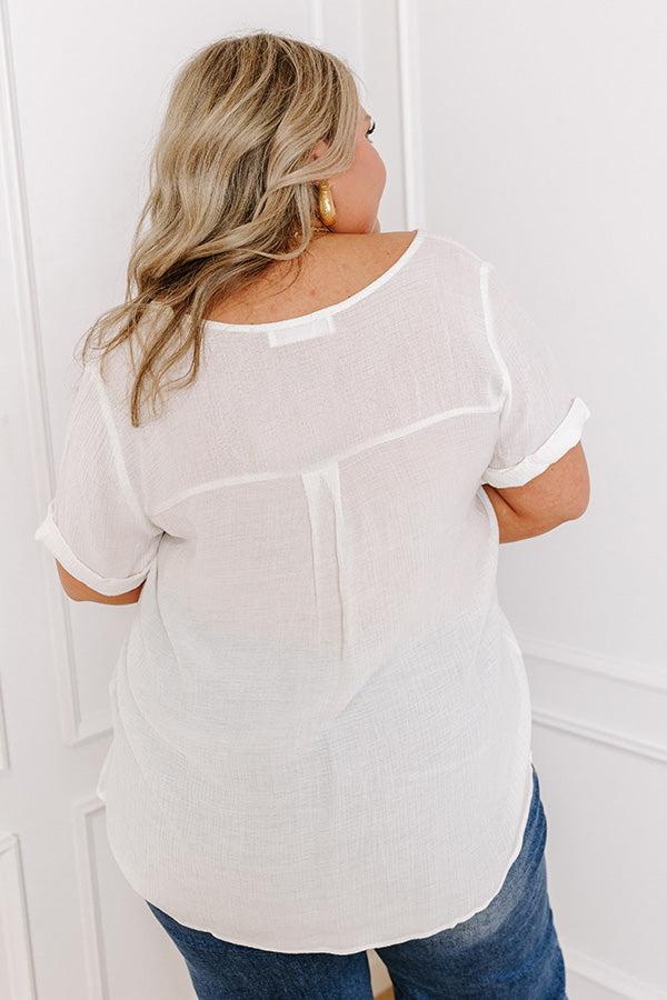 Coastal Breeze Shift Top in White Curves Product Image