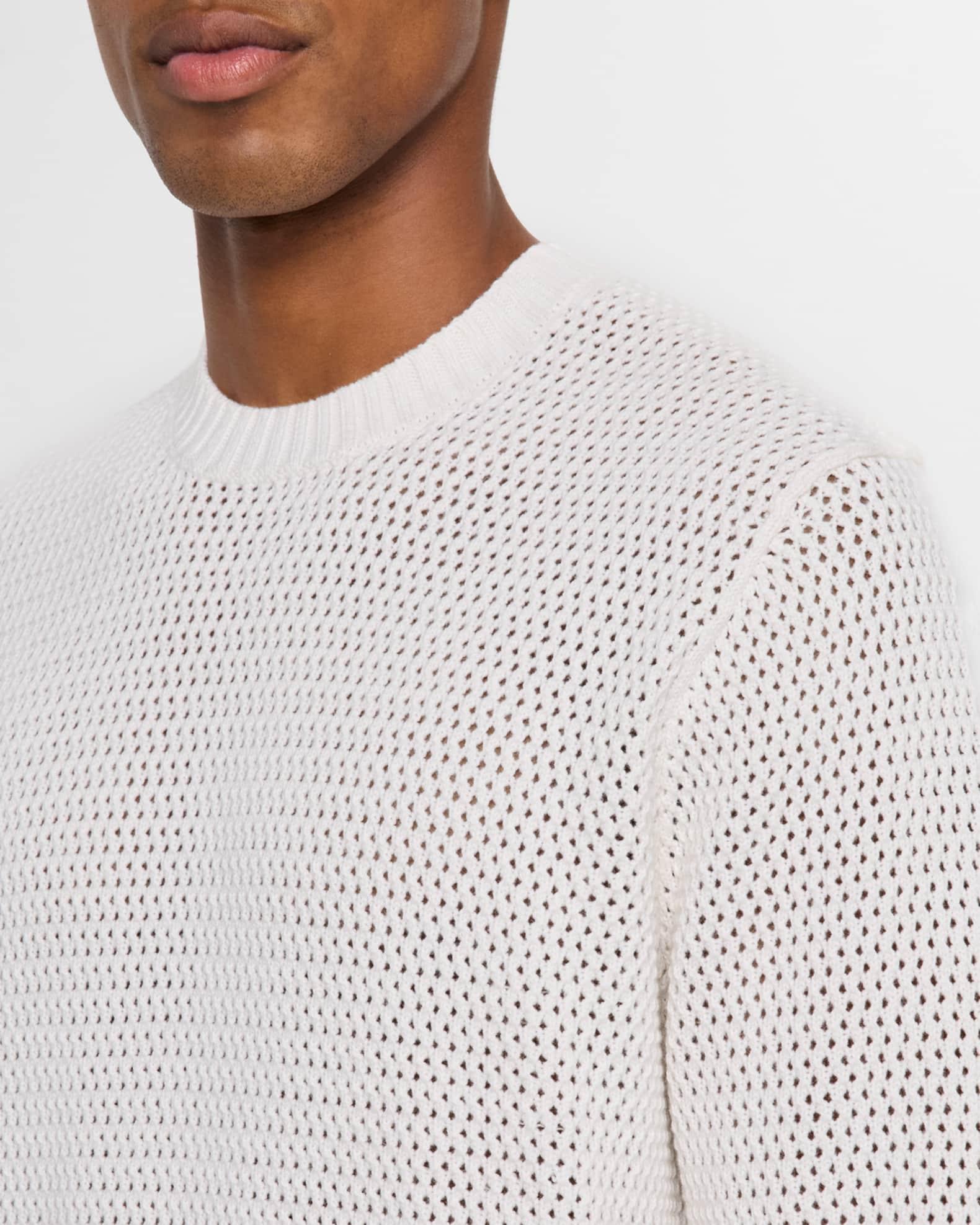 Men's Cotton-Cashmere Mesh Sweater Product Image