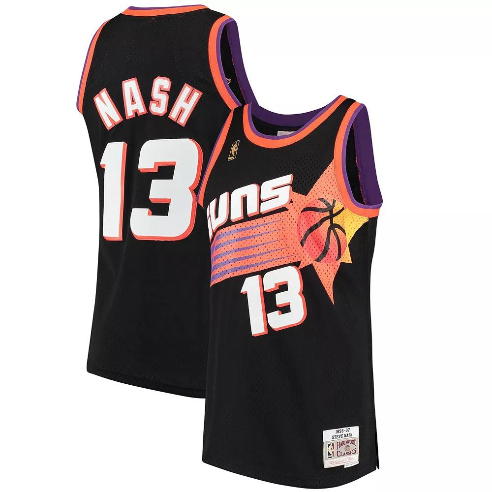 Men's Mitchell & Ness Steve Nash Black Phoenix Suns Hardwood Classics Swingman Jersey,  Product Image