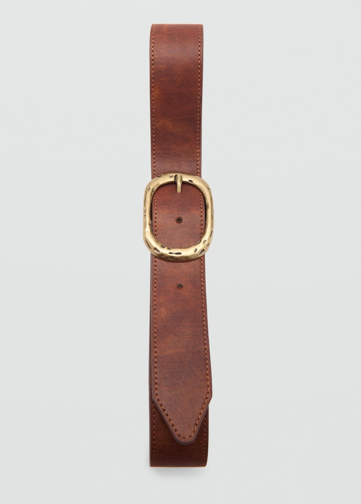 Textured belt with buckle - Women | MANGO USA Product Image