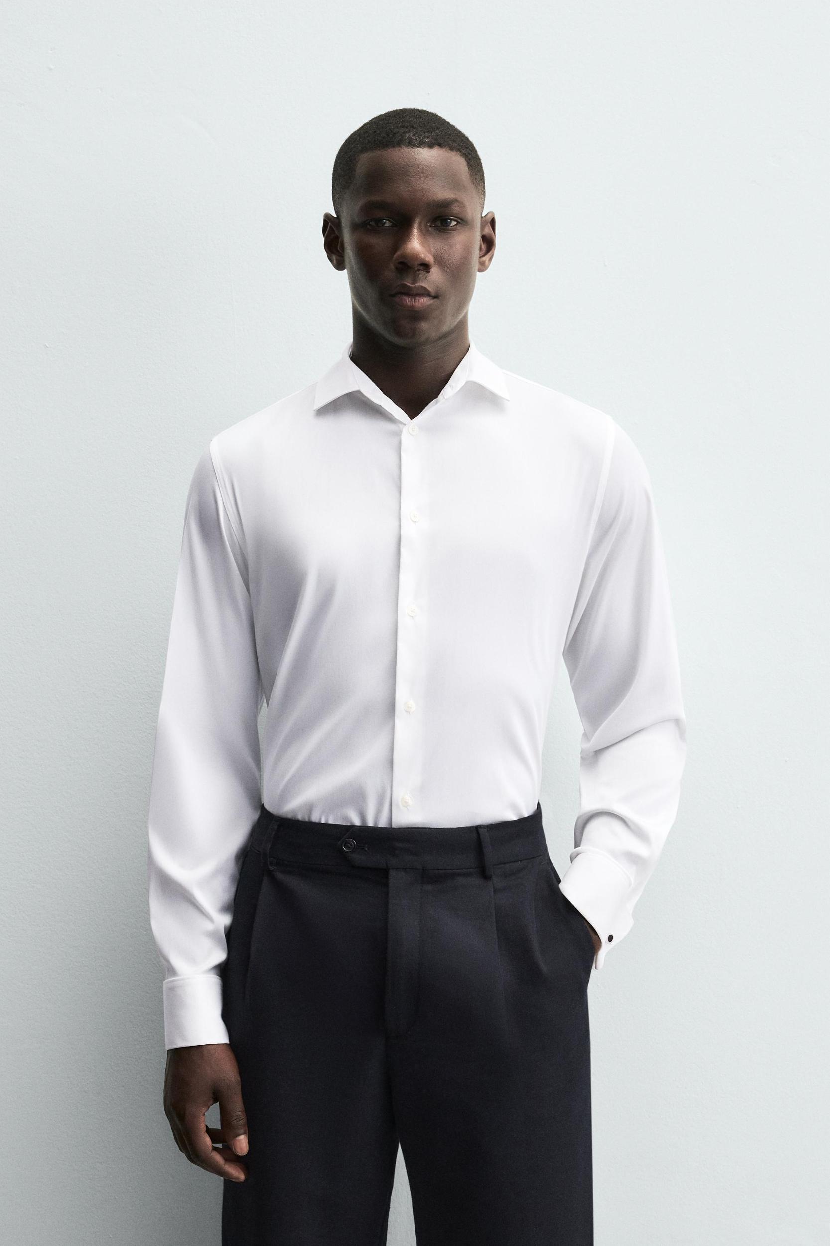 SLIM FIT FRENCH CUFF SHIRT Product Image