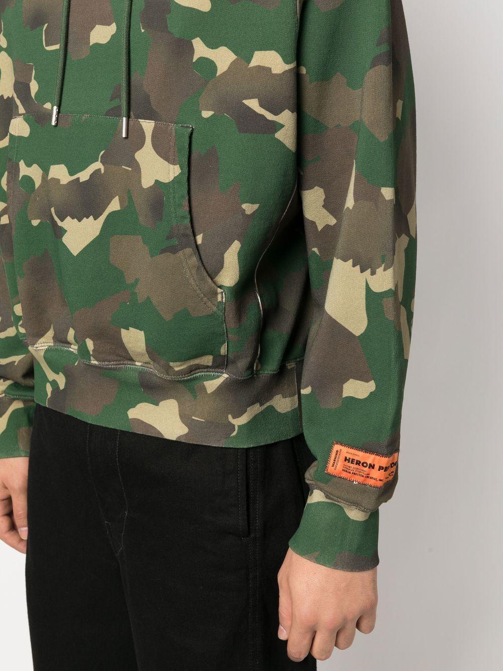 camouflage-pattern cotton hoodie Product Image