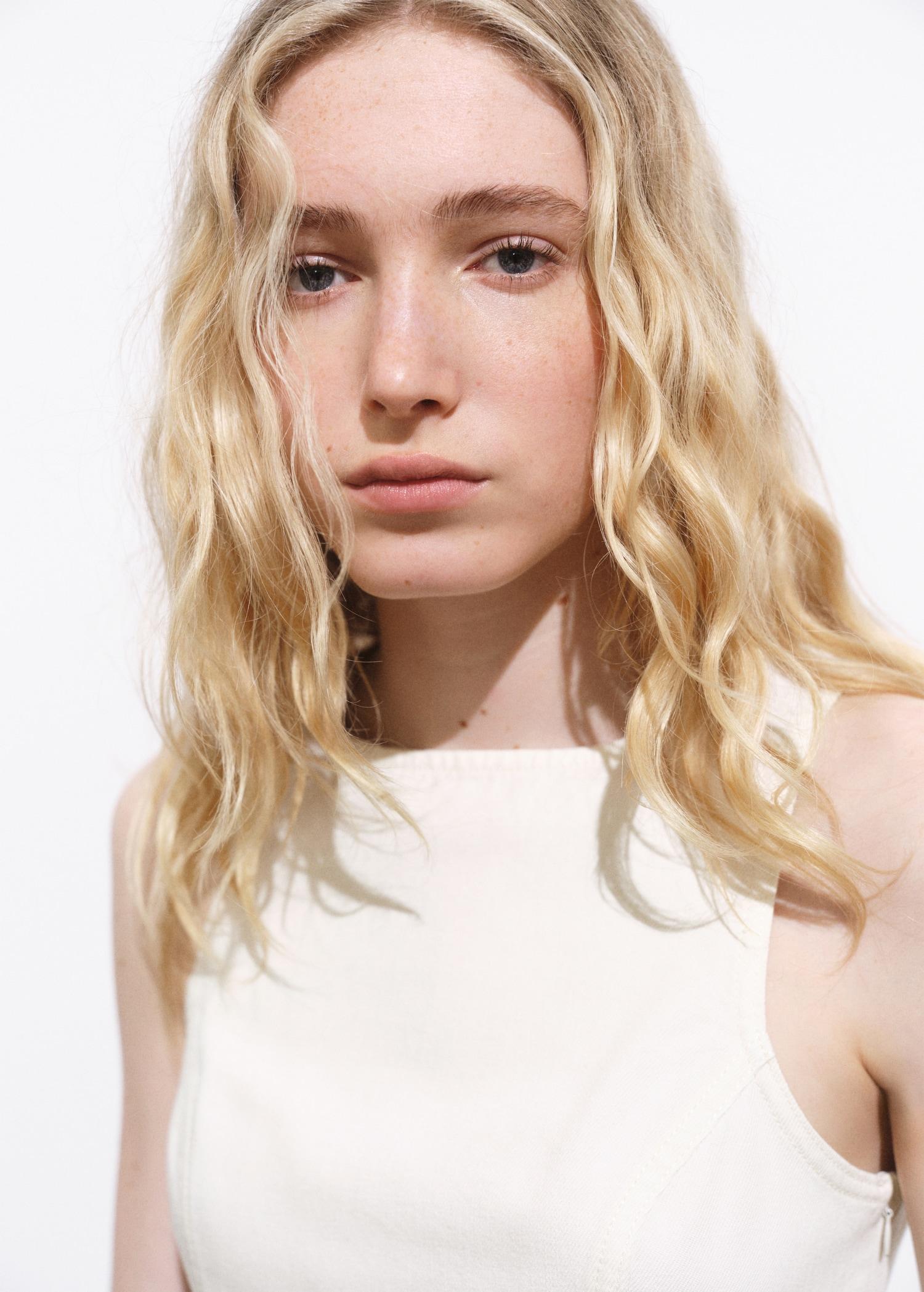 Short denim dress - Women | MANGO USA Product Image