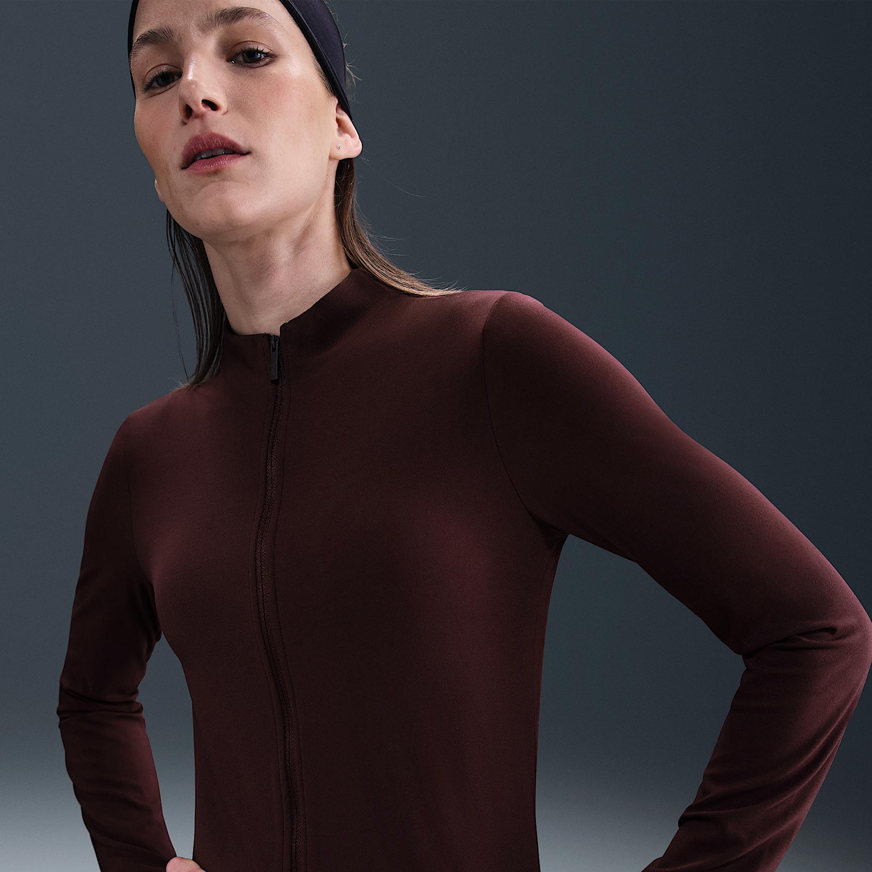 Nike Womens Zenvy Dri-FIT Full-Zip Long-Sleeve Top | FV7423-652 Product Image
