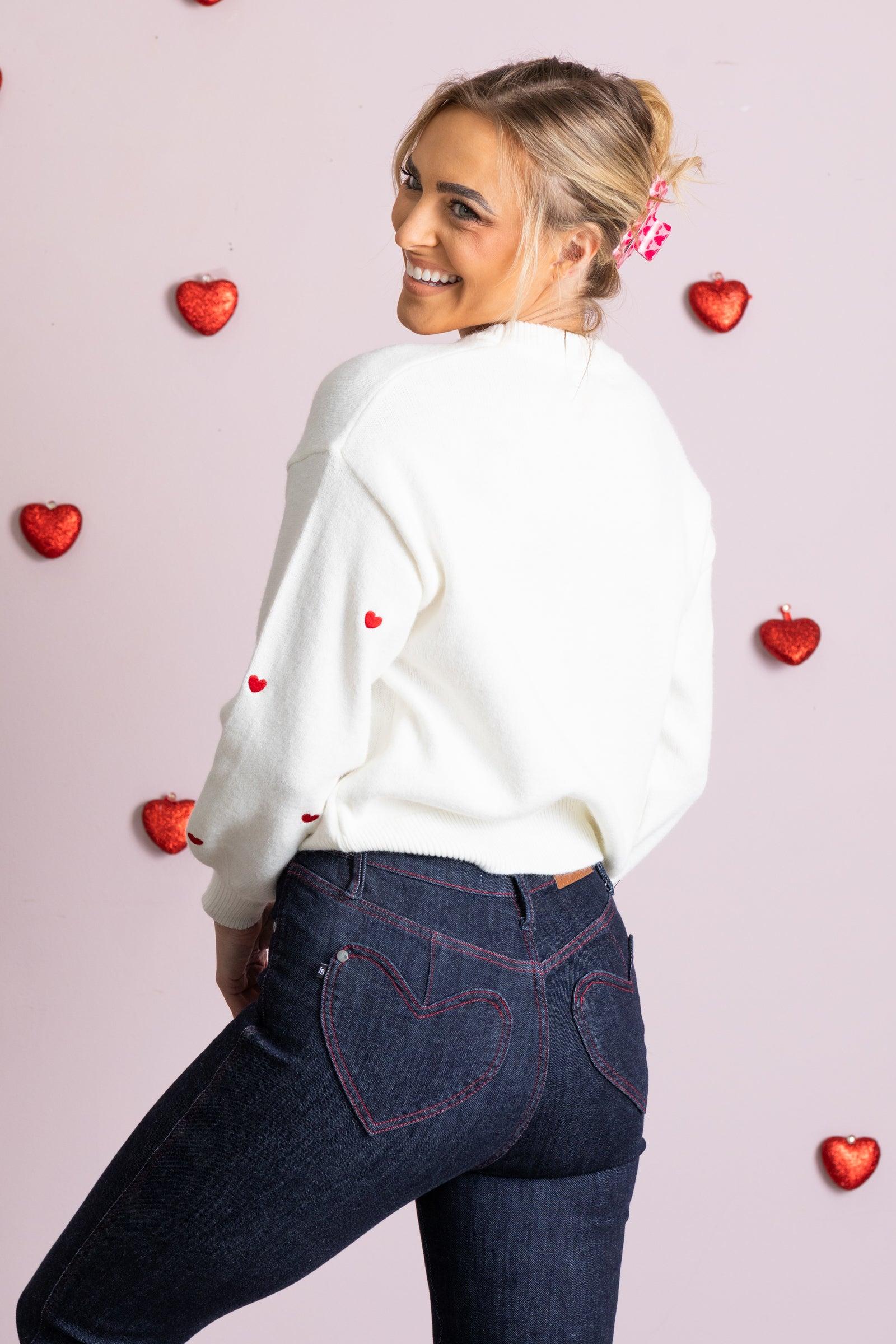 Judy Blue Heart Back Pockets Skinny Jean Product Image