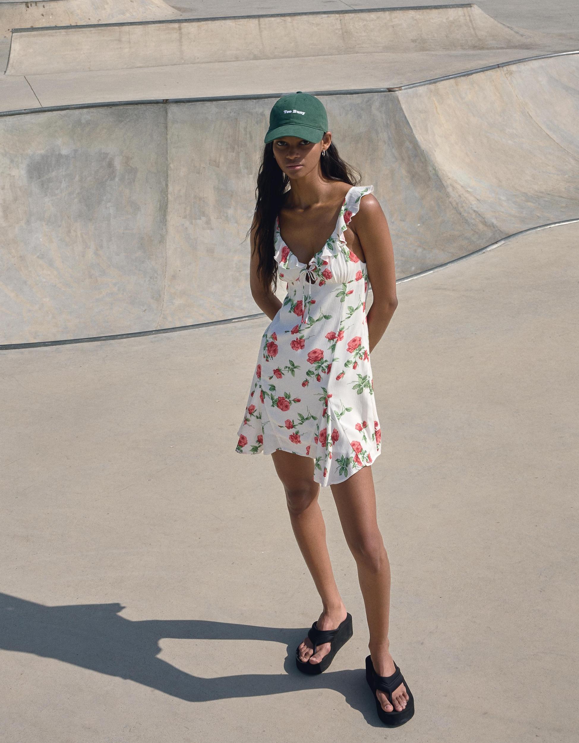 Printed strappy mini dress Product Image