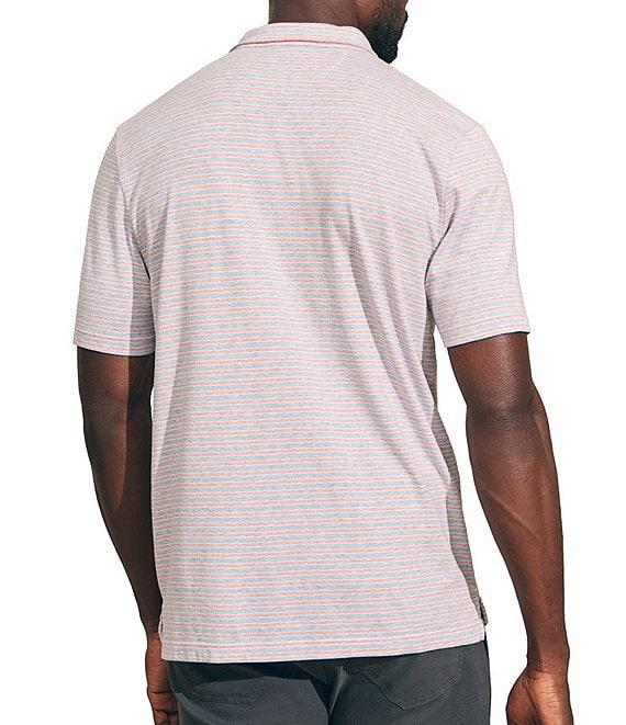 Faherty Movement Stripe Stretch Short Sleeve Polo Shirt Product Image