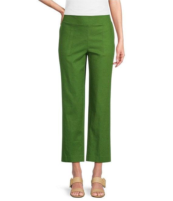 Investments Petite Size Woven Blue Lolite Status Border Long Sleeve Point Collar Button Front Top Product Image