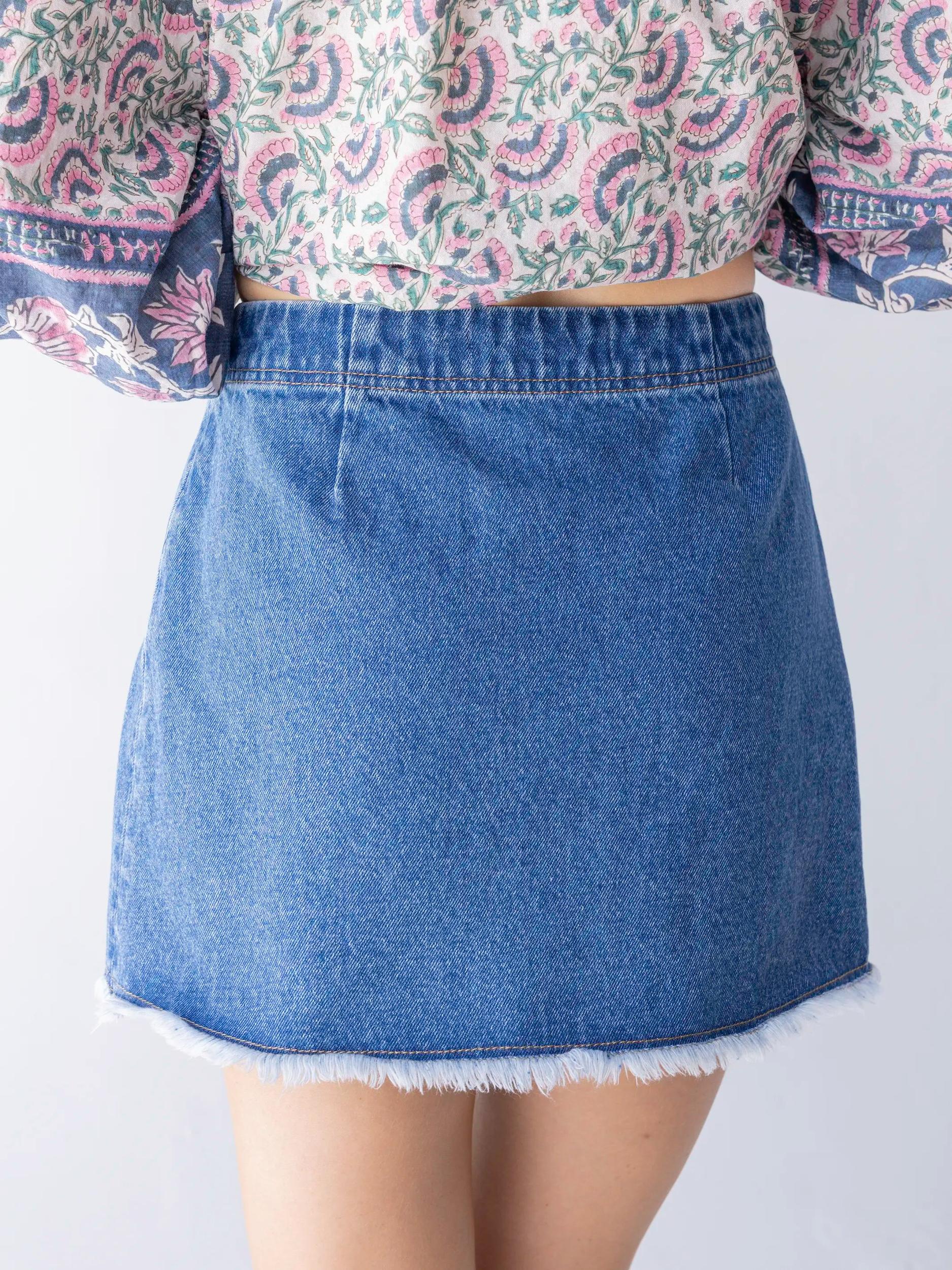Denim Mini Skirt - Medium Wash Product Image