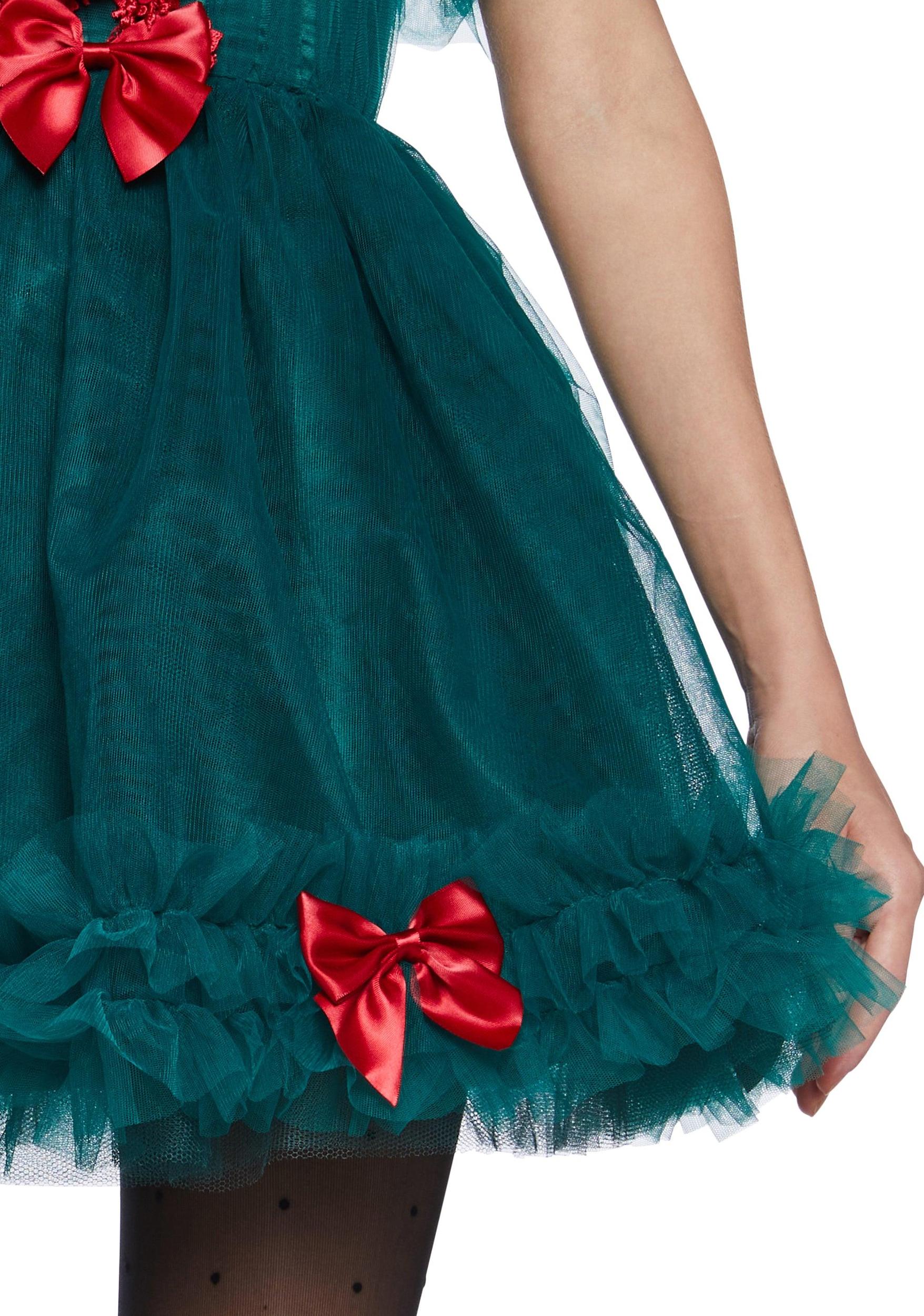 Winter Rose Mini Dress - Green Baby Product Image