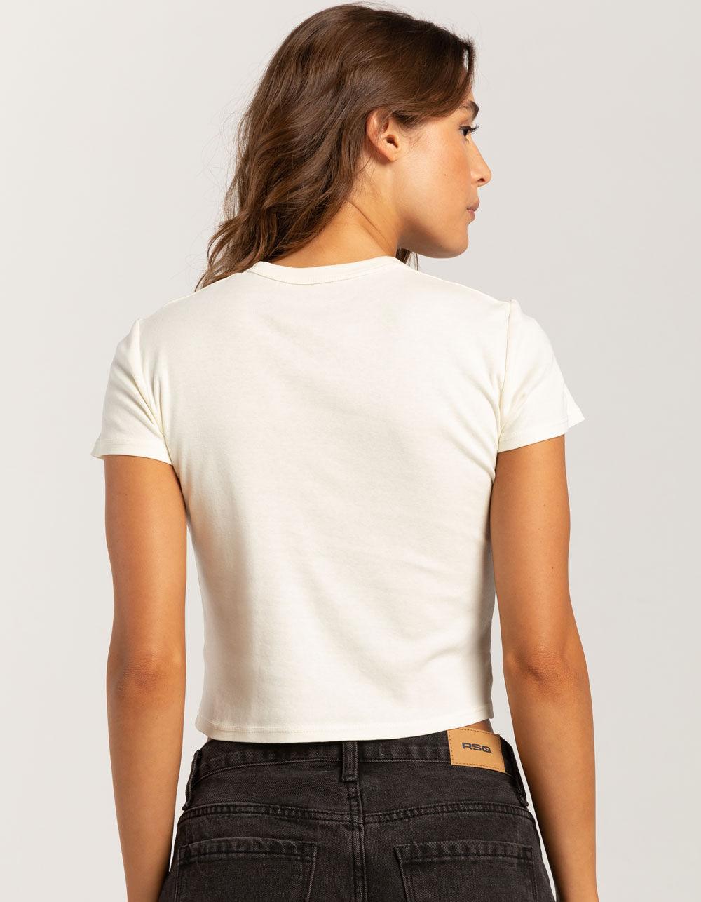 RSQ Womens Paris Bow Baby Tee - CREAM Product Image