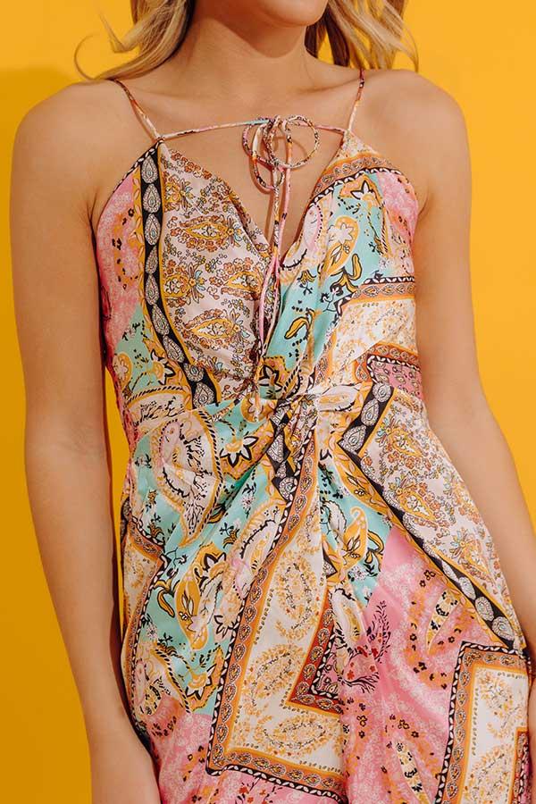 Sweetest Gesture Paisley Jumpsuit in Pink Product Image