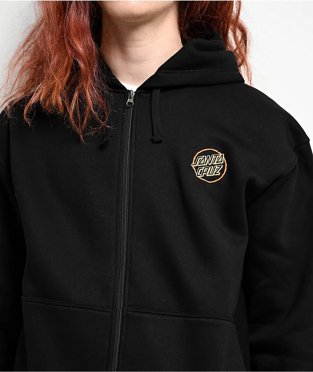 Santa Cruz Breaker Dot Black Zip Hoodie Product Image