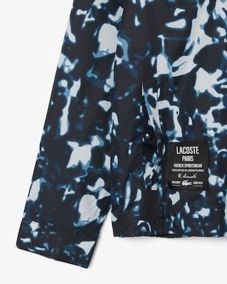 Print Motif Water-Repellent Windbreaker Product Image