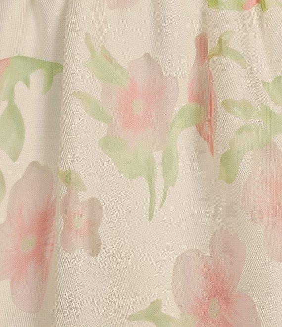 Layered With Love Isabella Burnout Floral Jacquard V-Neck Sleeveless Ruffle Hi-Low Hem A-Line Midi Dress Product Image