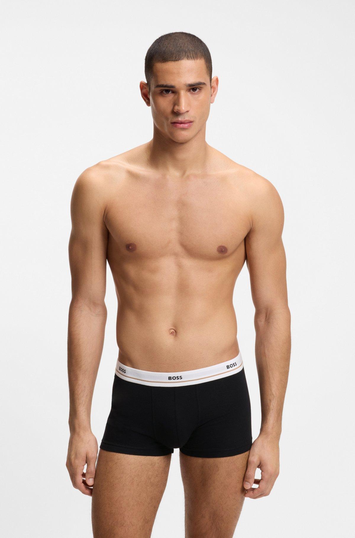 Five-pack of stretch-cotton trunks with logo waistbands Product Image