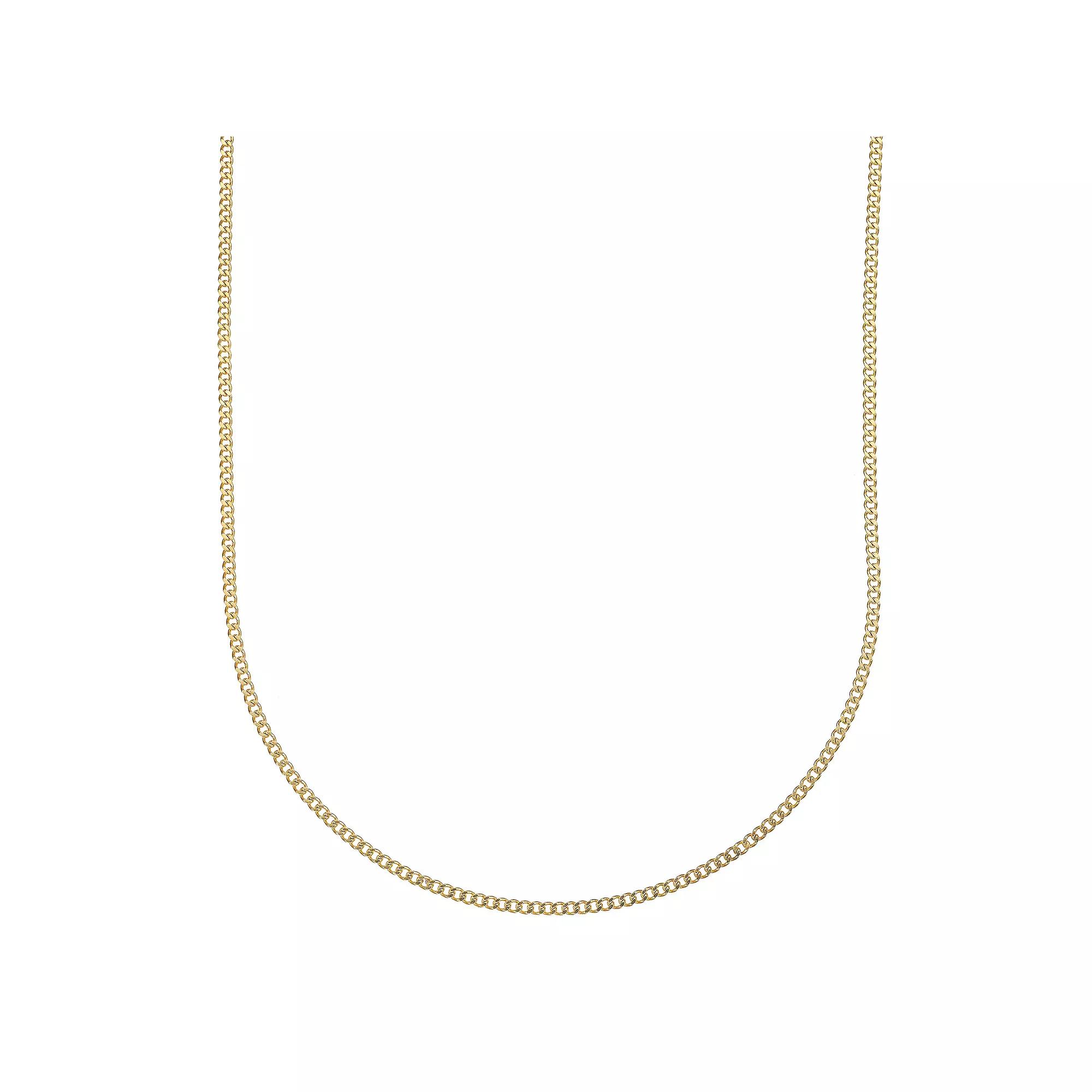 Men's LYNX Stainless Steel 2 mm Curb Chain Necklace, Size: 18" Product Image