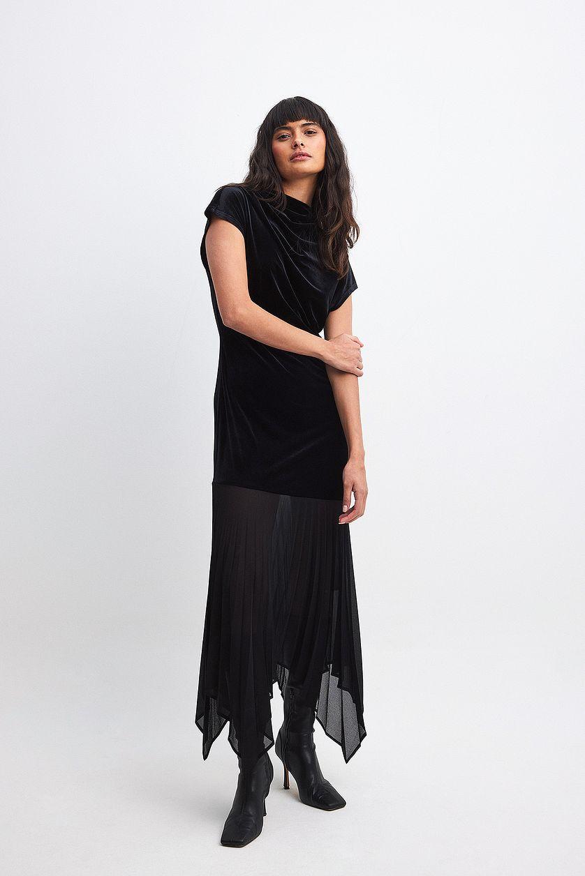 Pleated Skirt Midi Dress Product Image