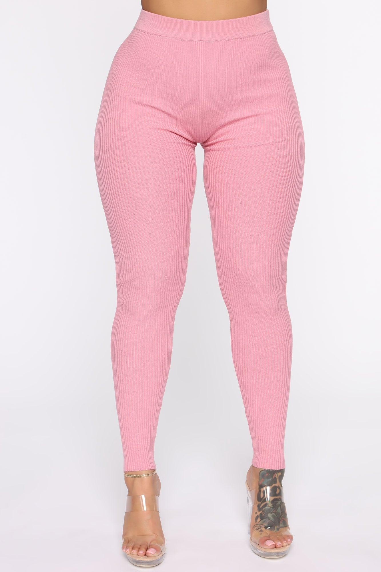 Wrong Way Sweater Pant Set - Pink Female Product Image