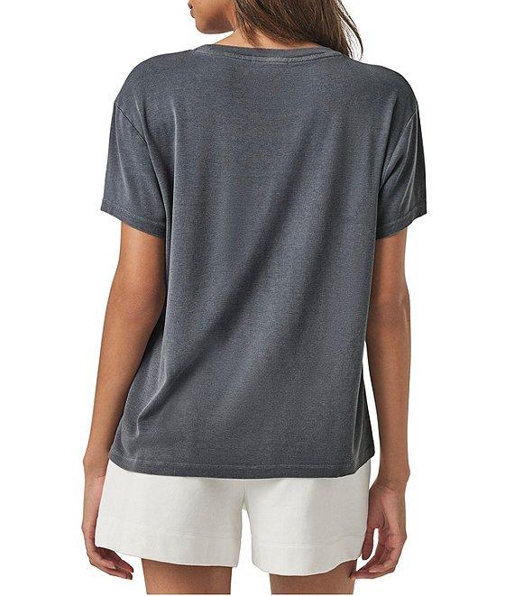 Splendid #double;Coastal Cool#double; Graphic Knit Crew Neck Short Sleeve Boxy Tee Product Image