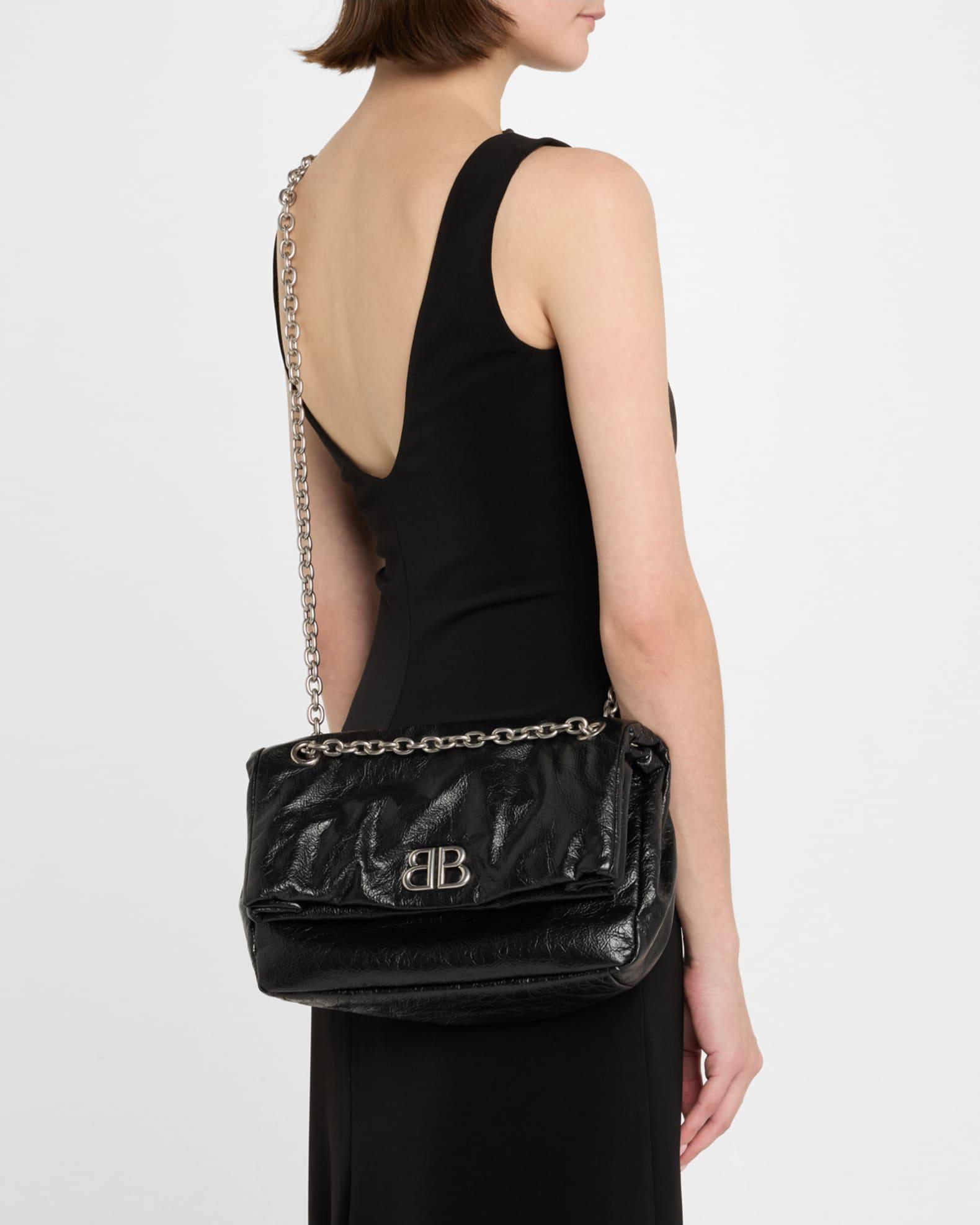Monaco Flap Leather Chain Shoulder Bag Product Image