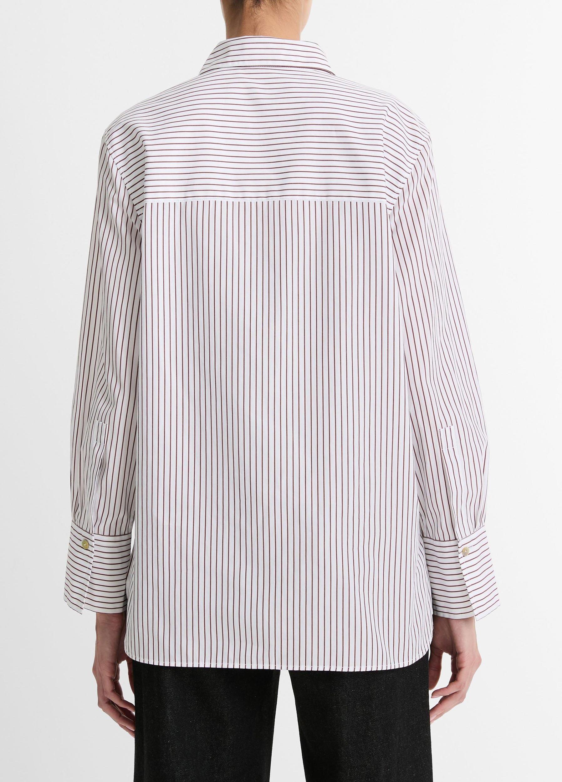 Striped Cotton Relaxed Straight Shirt Product Image