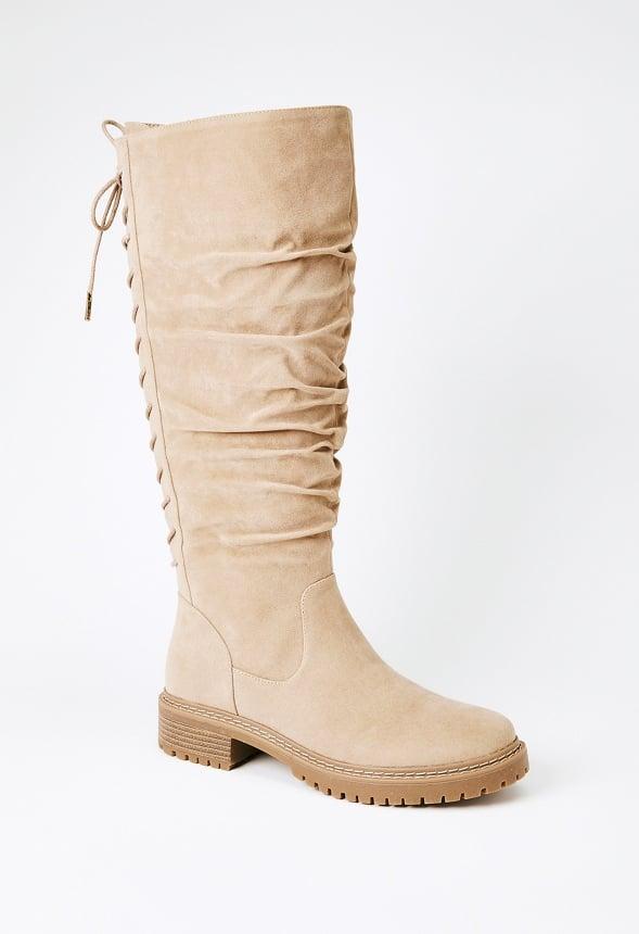 JustFab Margaux Platform Loafer Pump Womens Black/ White Size 8.5 Product Image