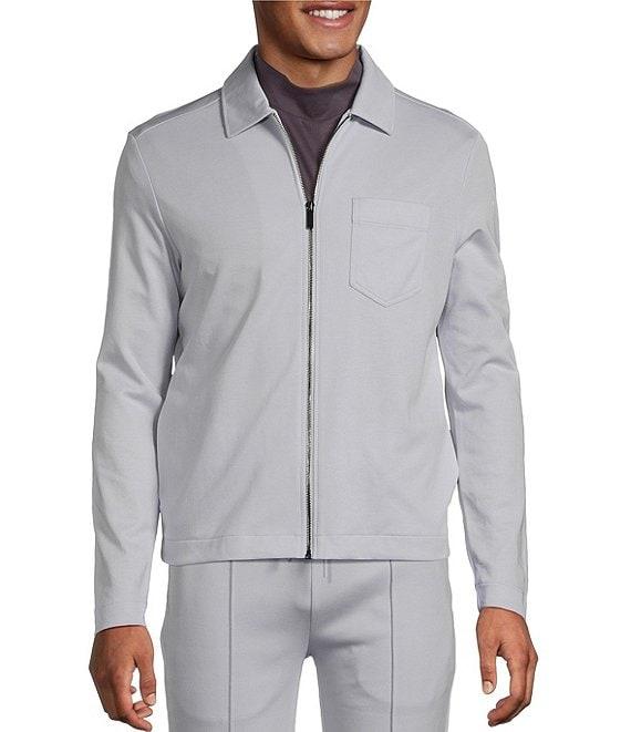 Murano Liquid Luxury Slim Fit Zip Shirt Jacket Product Image