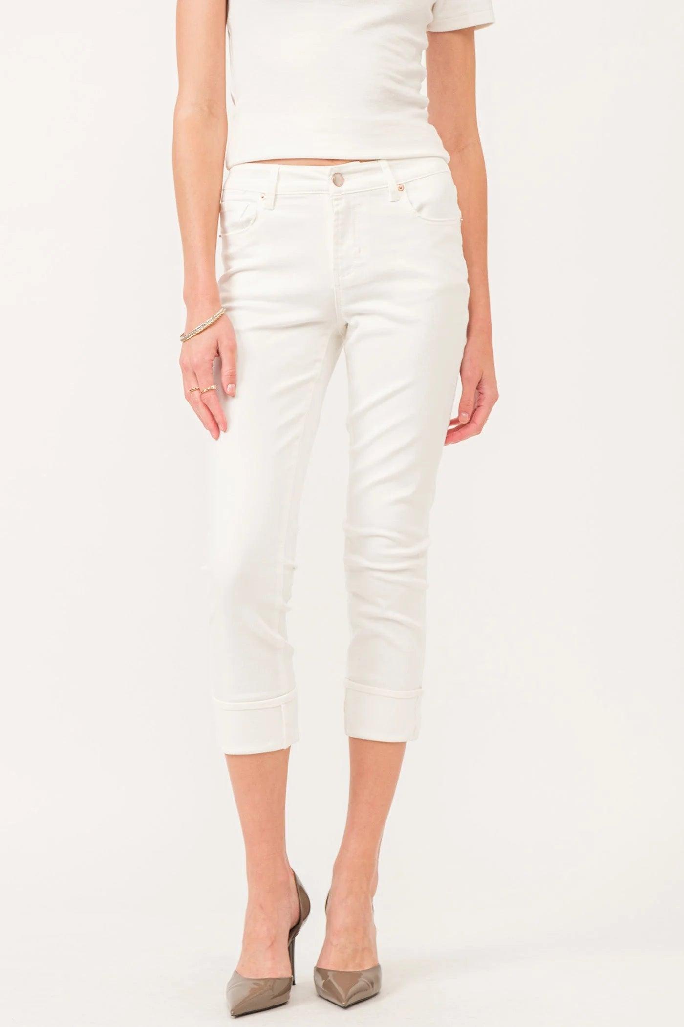 Blaire High Rise Cuffed Slim Straight Jeans Product Image