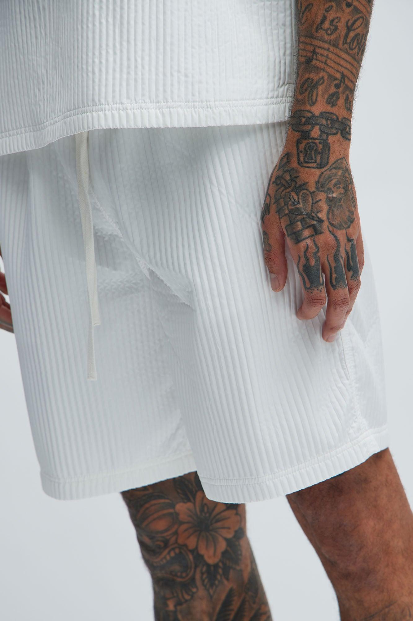 Santiago Relaxed Shorts - White Product Image