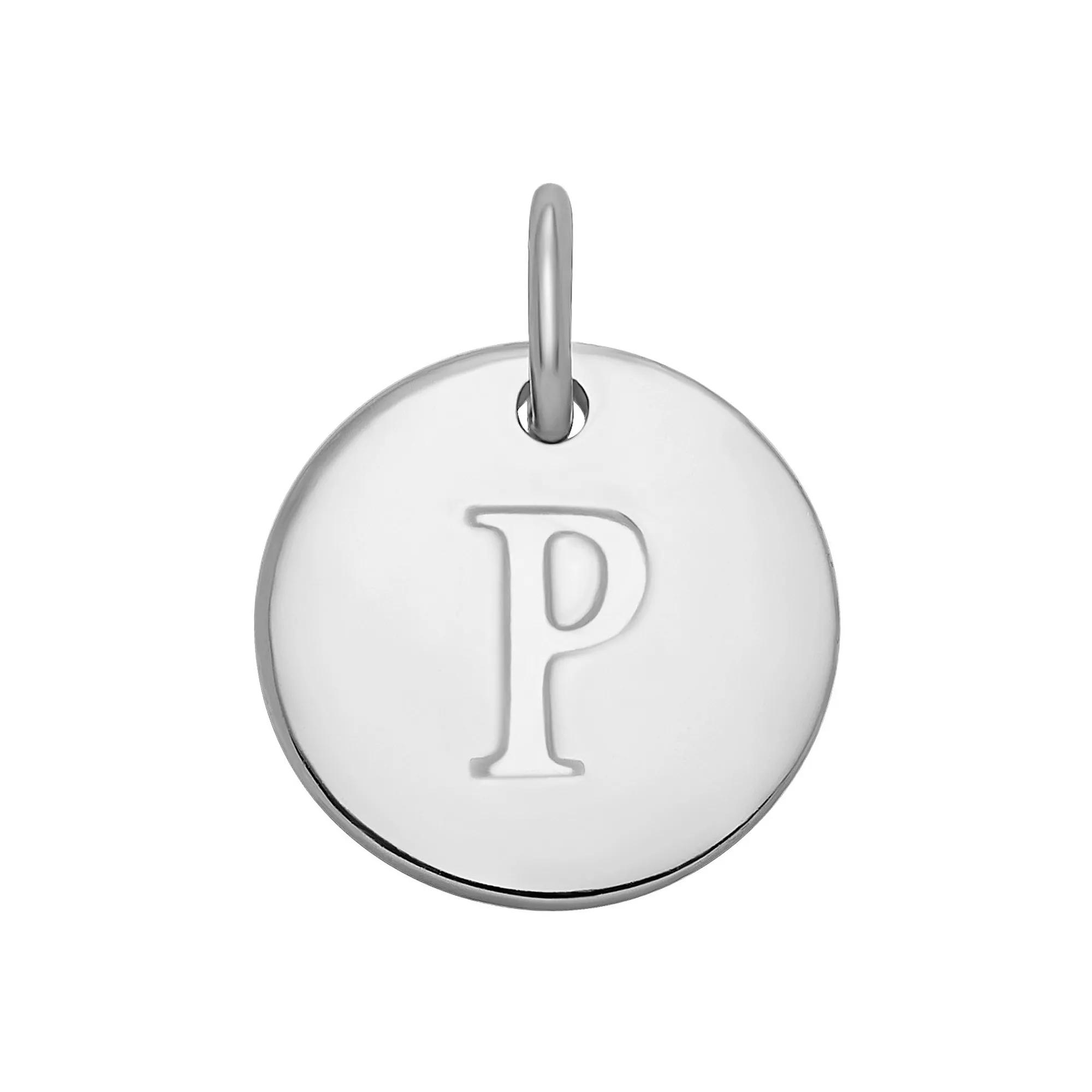 PRIMROSE Sterling Silver Letter Disc Charm, Women's, Sterling Silver F Product Image