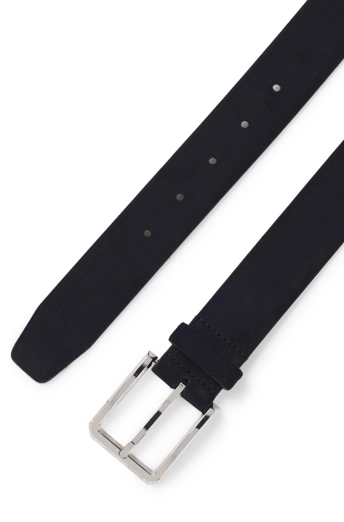 Suede belt with polished pin buckle Product Image