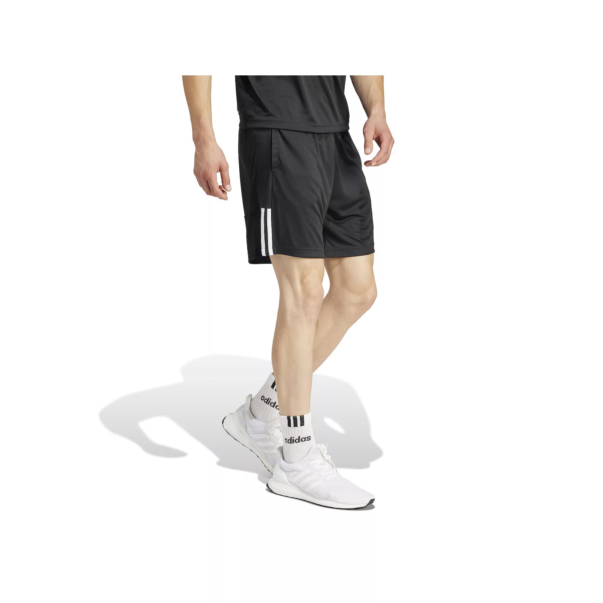 Men's adidas Sereno 3-Stripes AEROREADY Sportswear Shorts,  Product Image
